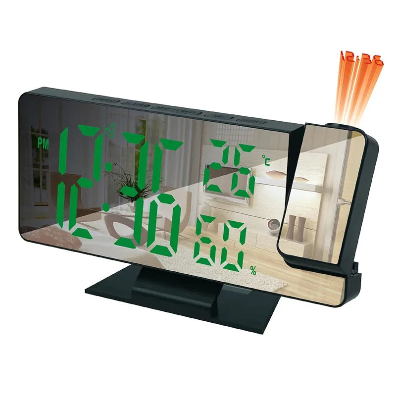 Cyfrowy zegar LED z projektrorem